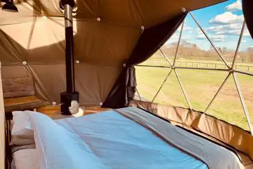 Hill Farm geodome interior