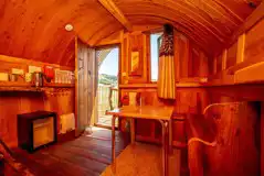 Peter Rabbit shepherd's hut pod interior