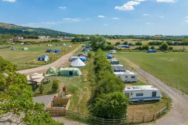 Aerial of the electric grass pitches