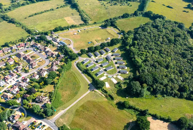 Aerial of Chestnut Meadow Camping and Glamping