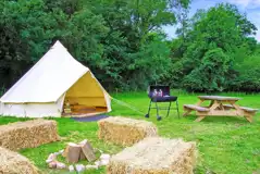 Bell tent (option to upgrade and have a BBQ)