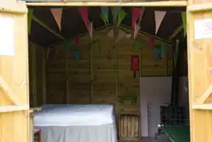 Wooden cabin interior