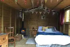 Wooden cabin interior