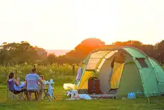 Grass camping pitches