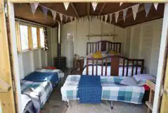 Wooden cabin interior