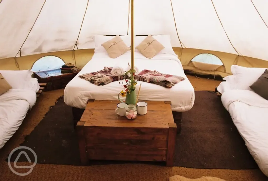 Bell tent interior