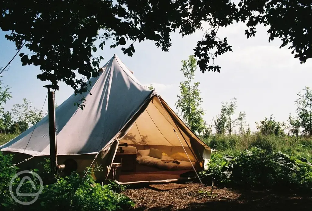 Luxury bell tents at The Farm Camp