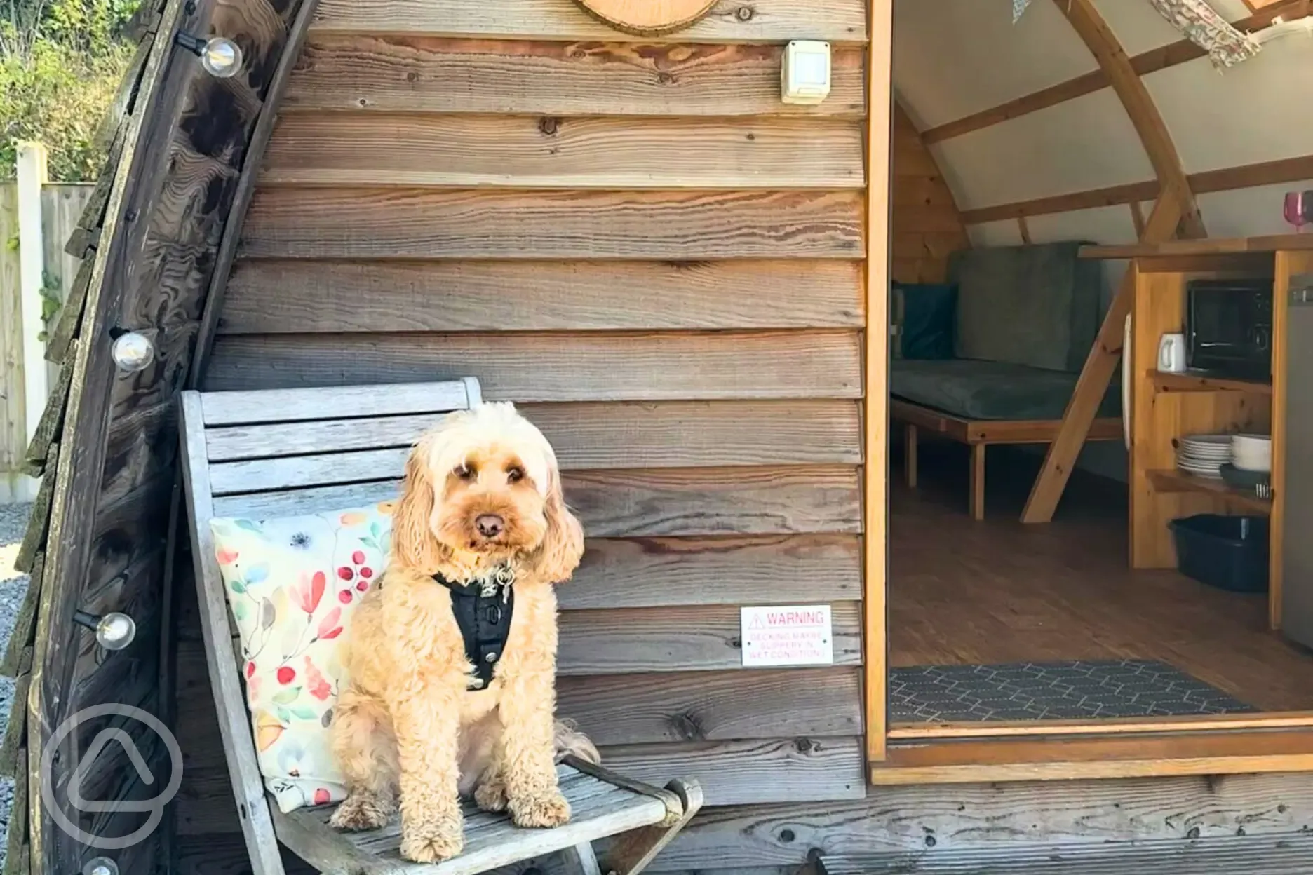 Camping pods (up to two dogs allowed per pod)
