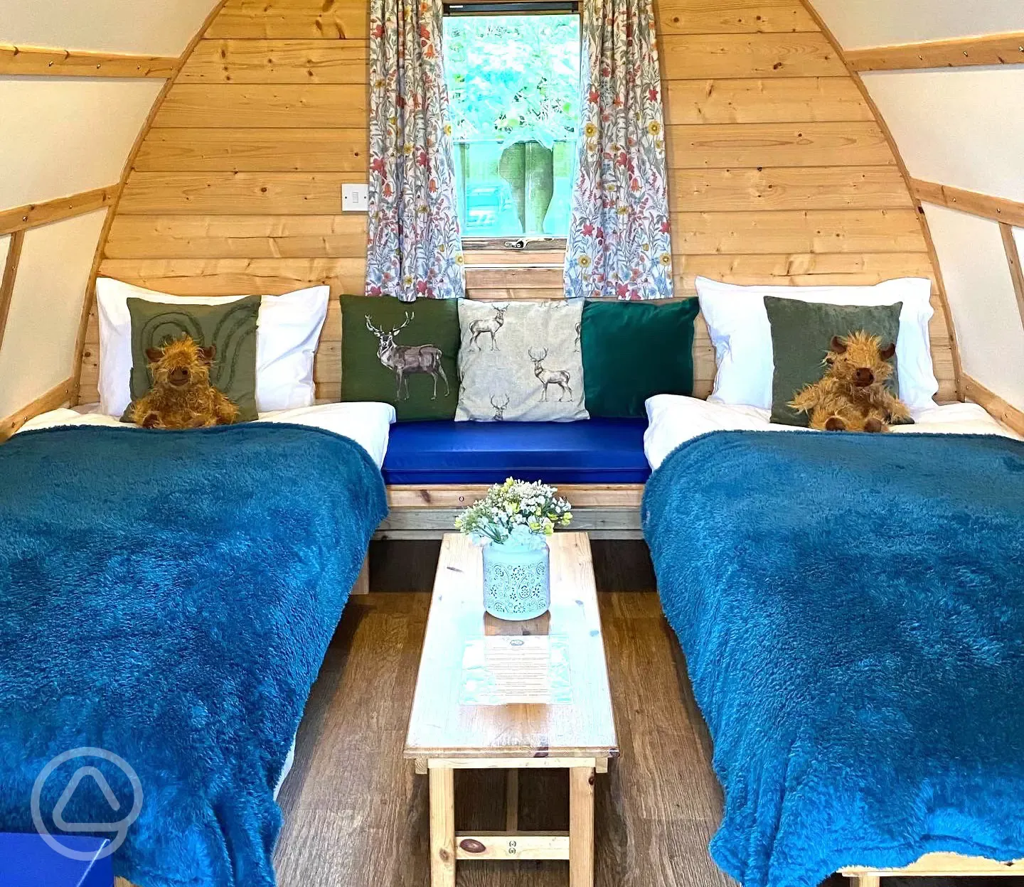 Camping pod interior