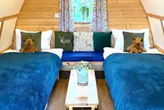 Camping pod interior Camping pod interior