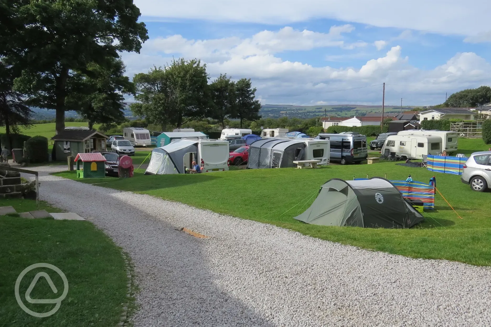 View from the campsite towards Ilkley