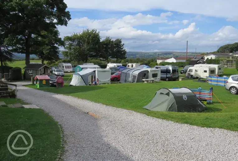 View from the campsite towards Ilkley