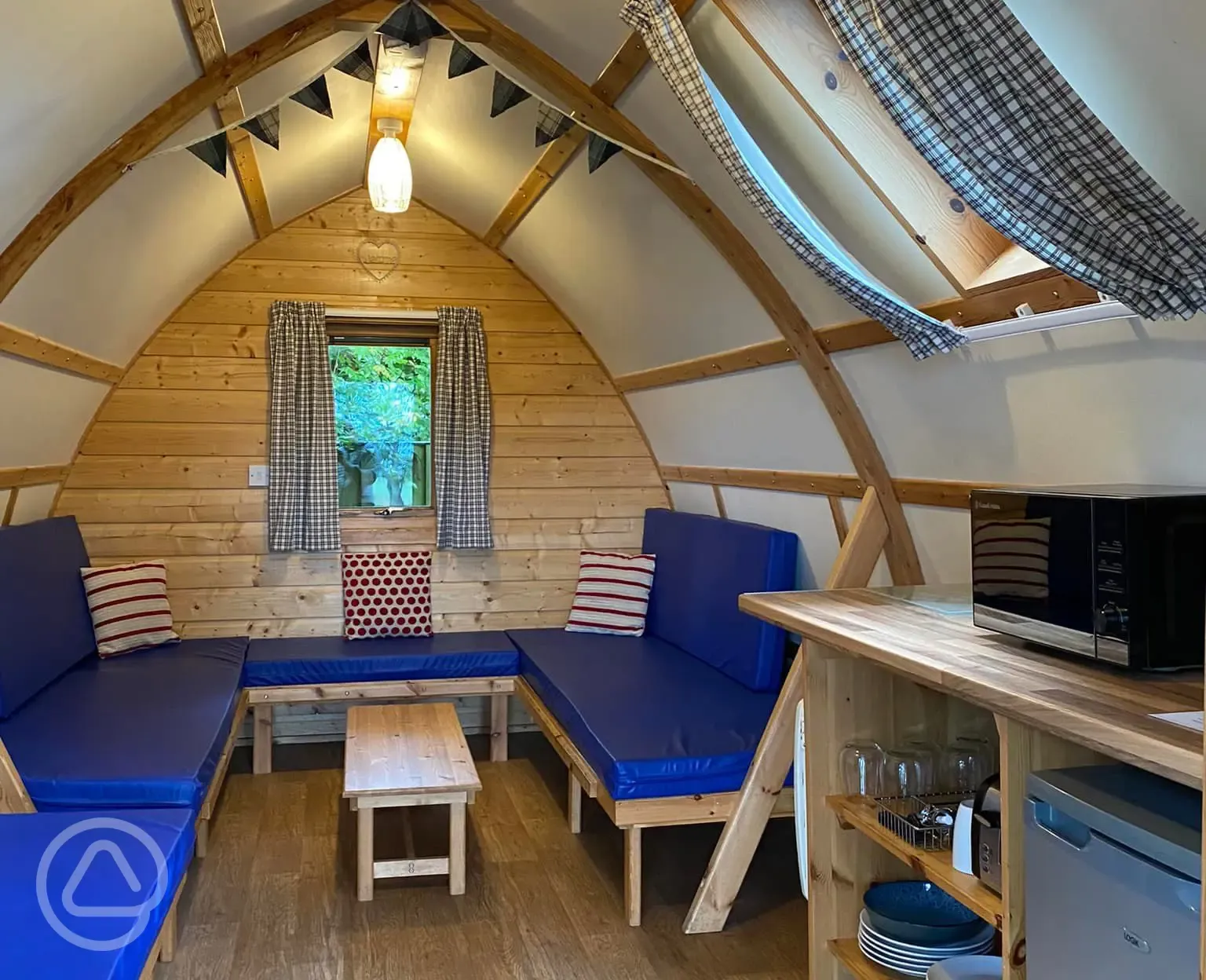 Camping pod interior