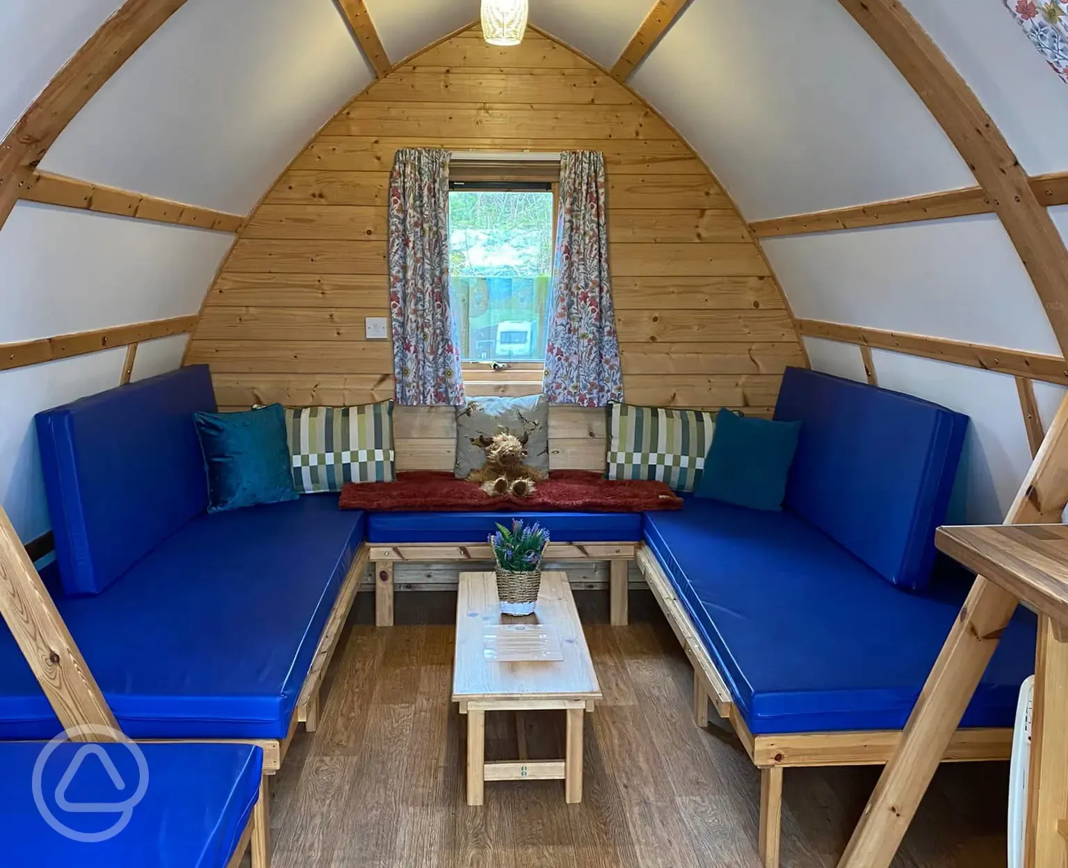 Camping pod interior