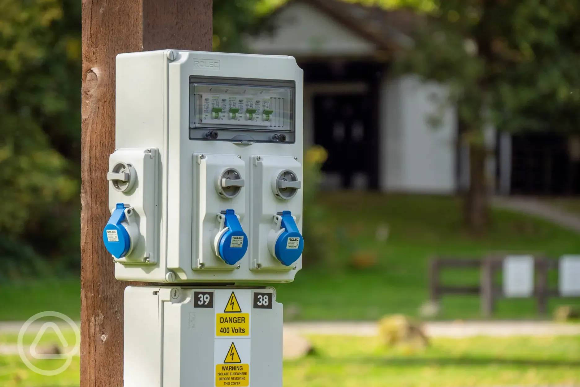 Electric hook ups on the electric pitches