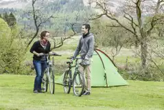 Non electric grass tent pitches