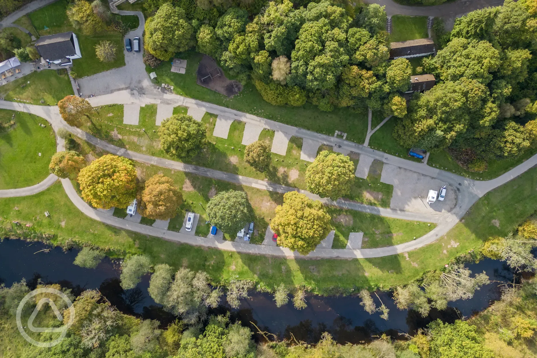 Aerial of hardstanding pitches