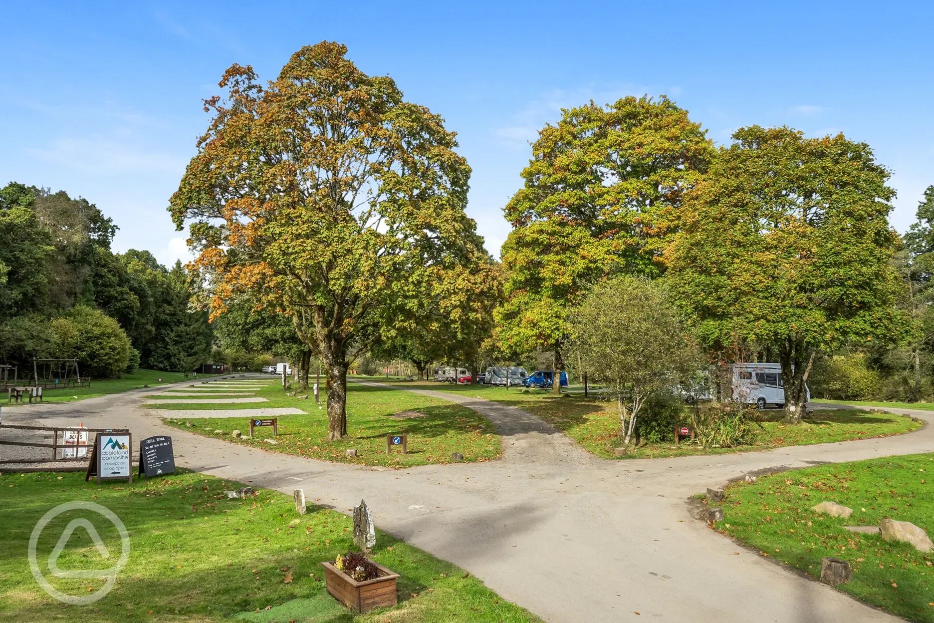 Hardstanding pitches for up to eight guests