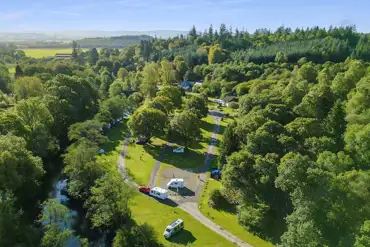 Aerial view of the campsite