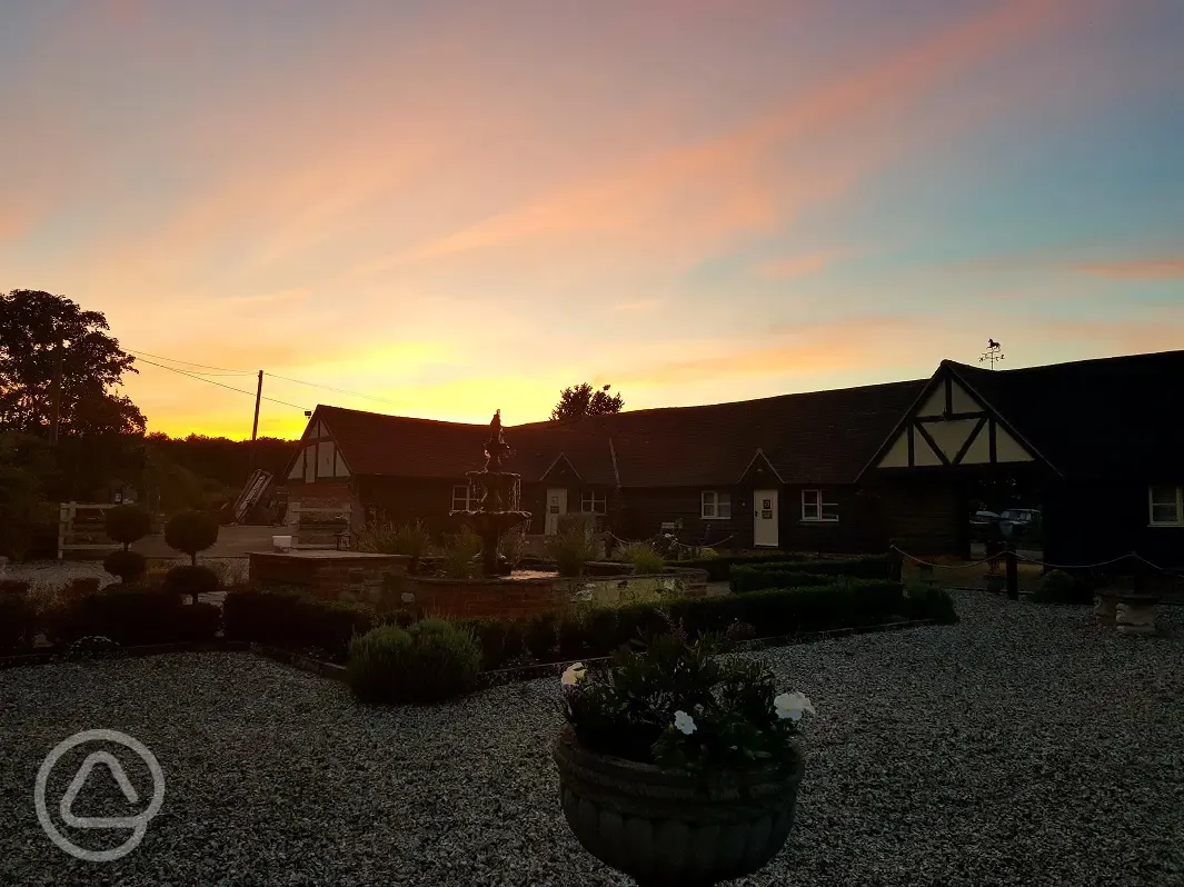 Courtyard sunset