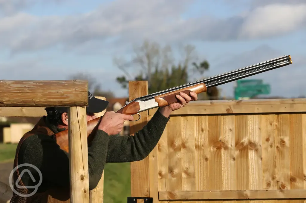 Clay pigeon shooting at Waterperry Caravan and Camping