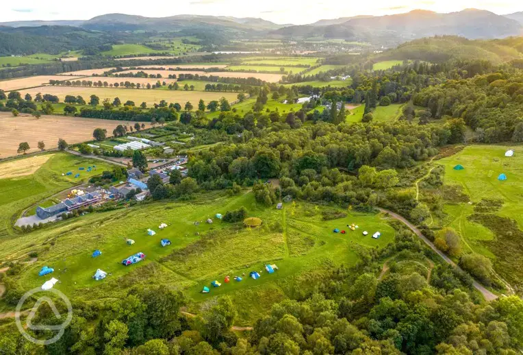 Aerial of the campsite