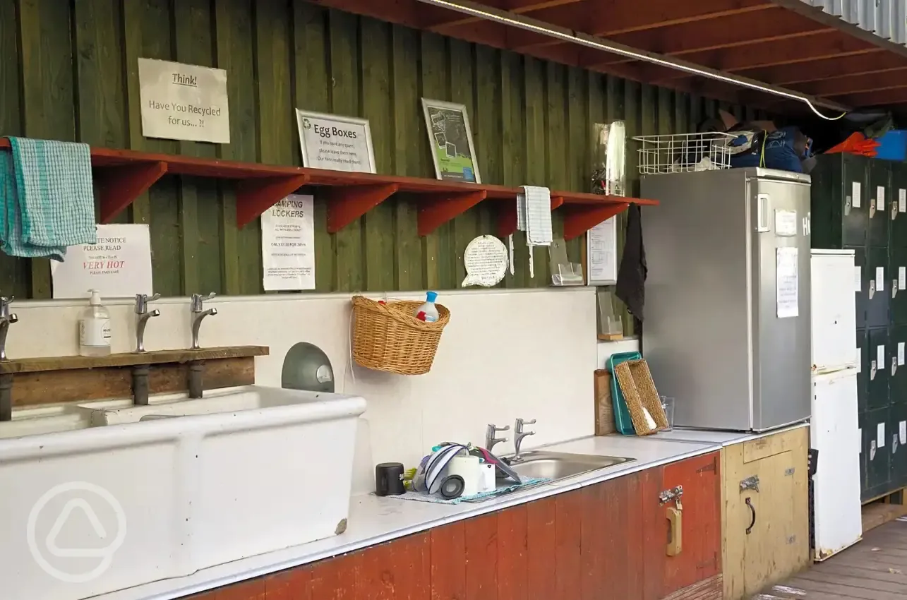 Campsite washing up area