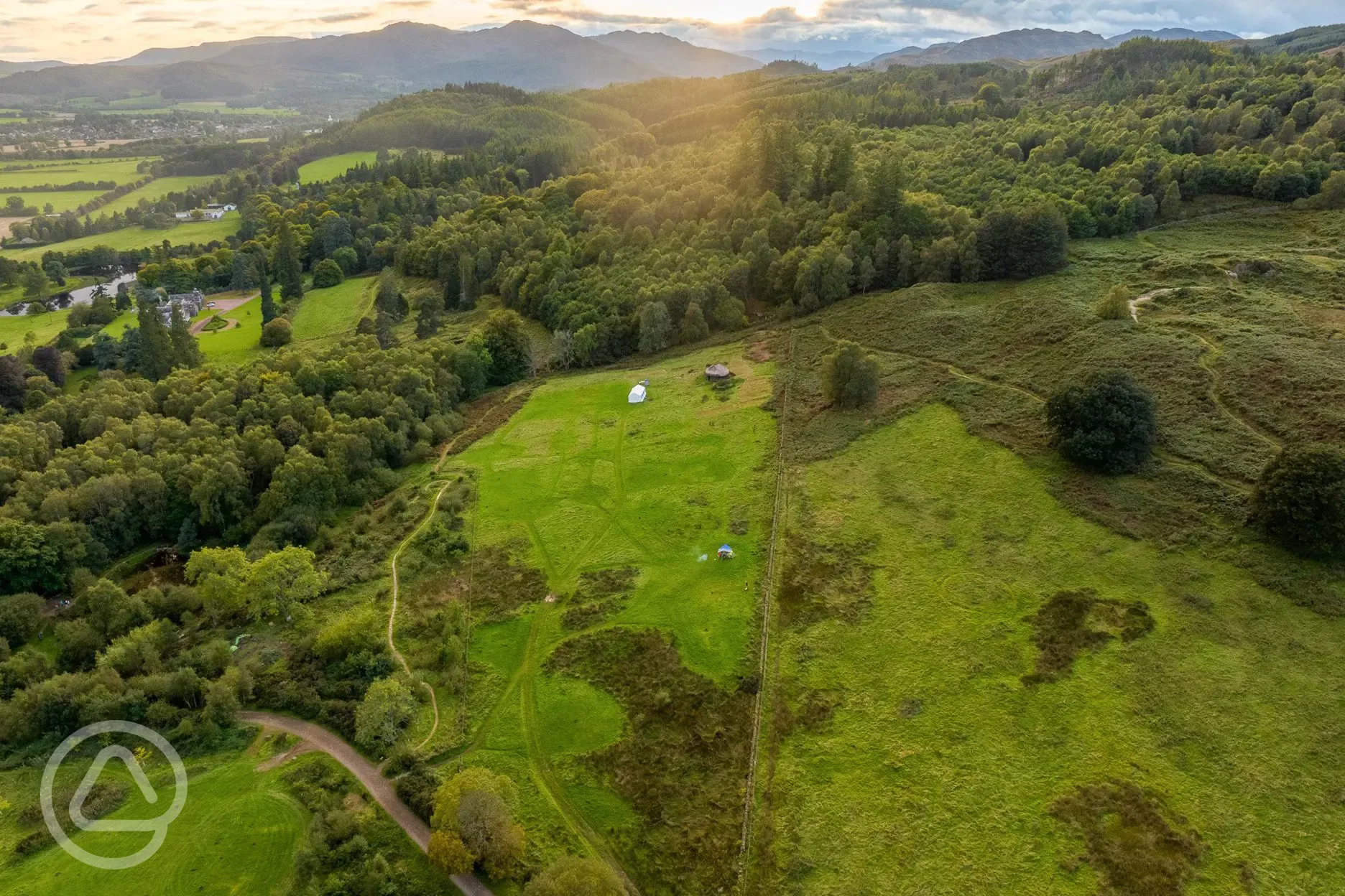 Aerial view of Far Away Meadows