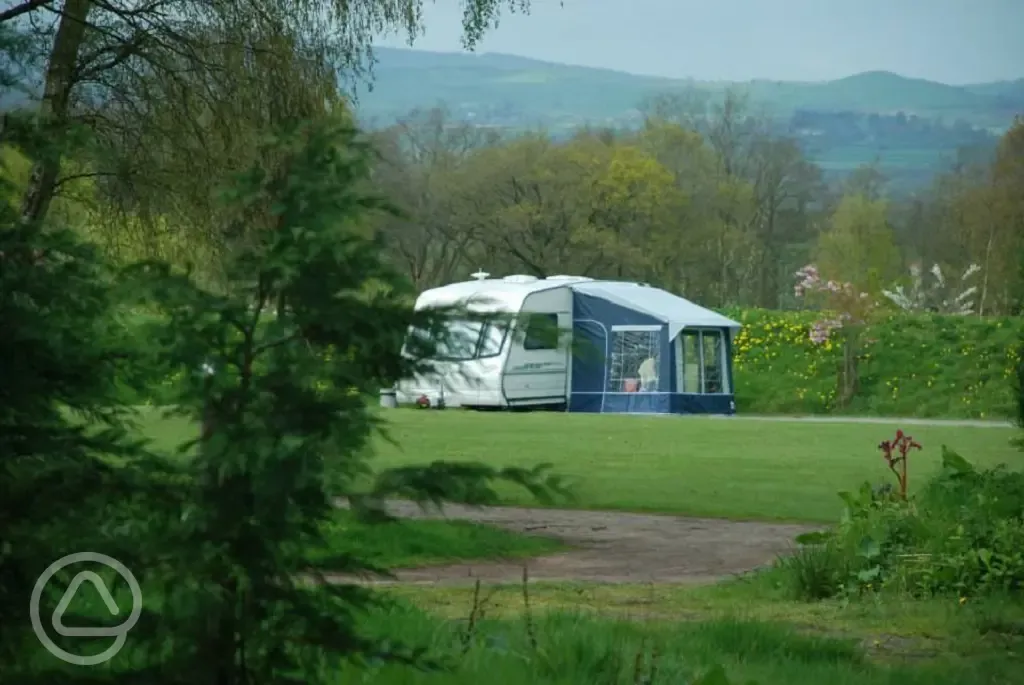 Fully serviced pitches Condover Park Touring Caravan Site