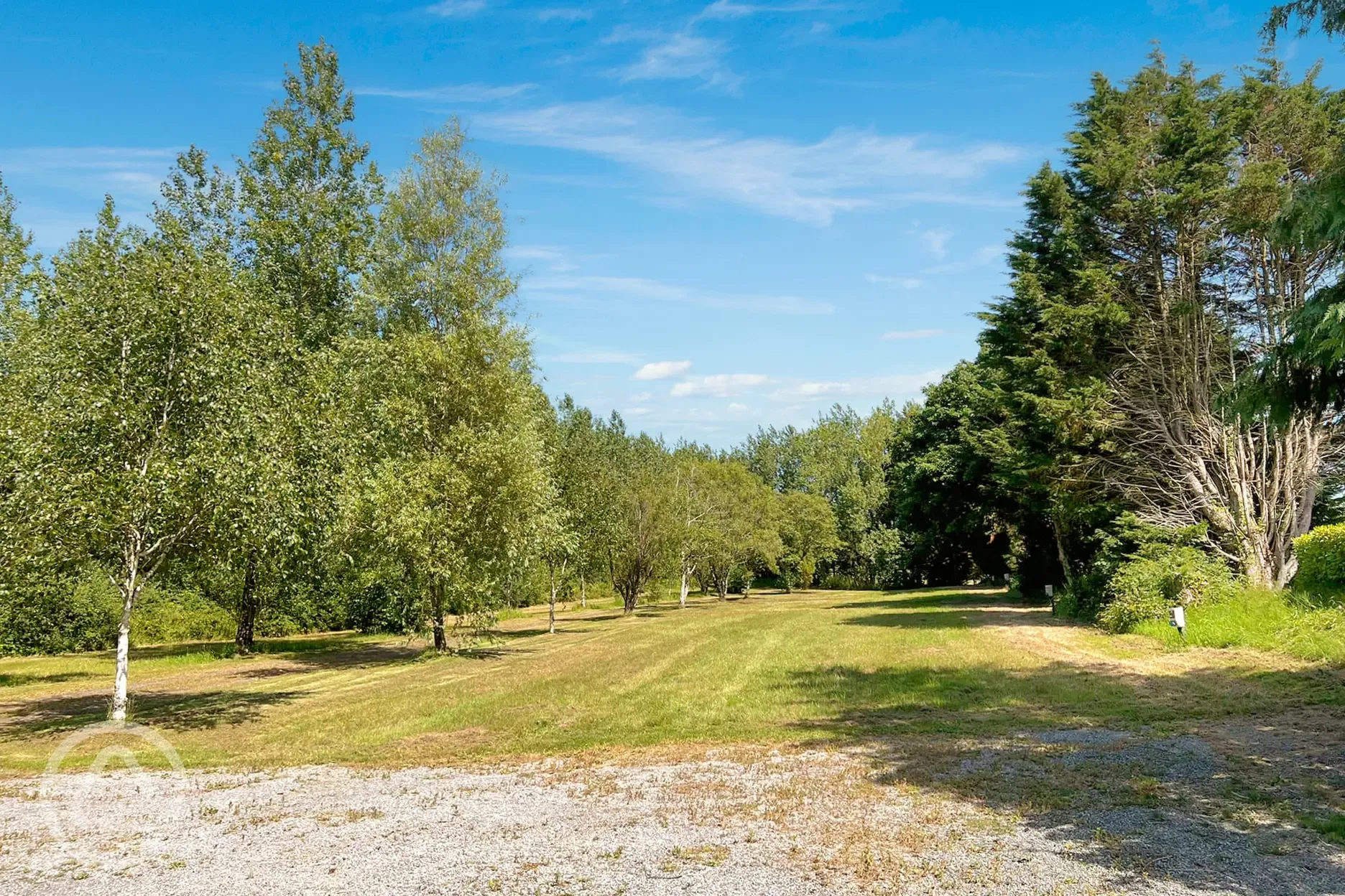 Non electric grass tent pitches