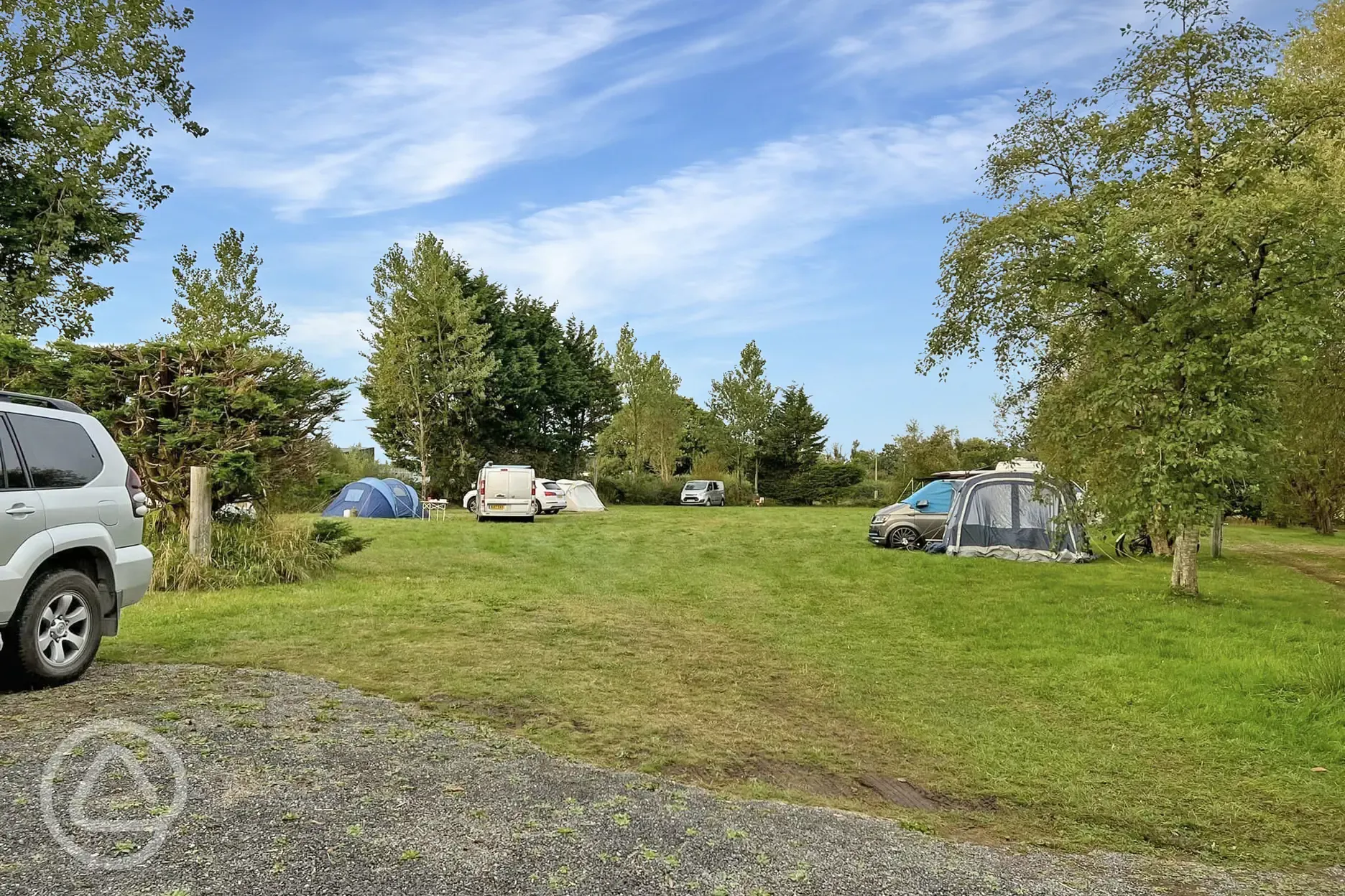 Non electric grass tent and touring pitches