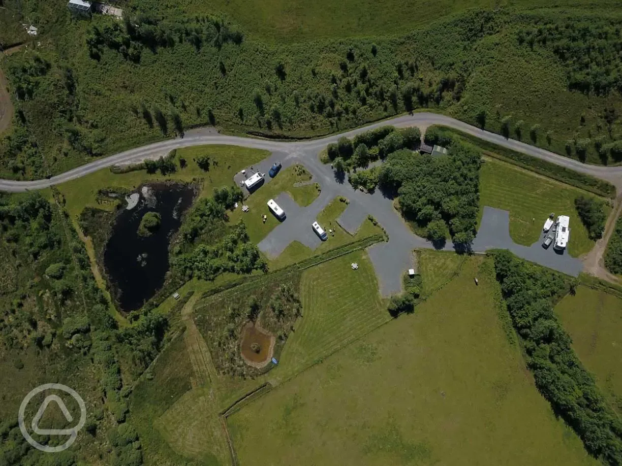 Aerial of the campsite