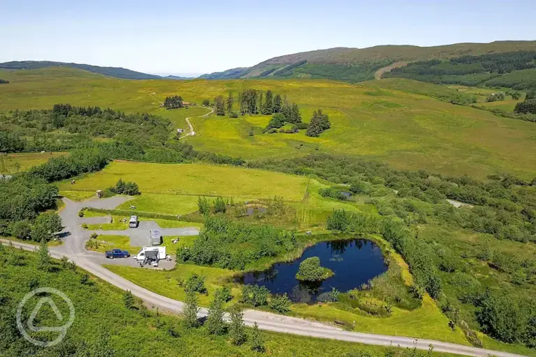 Aerial of the campsite