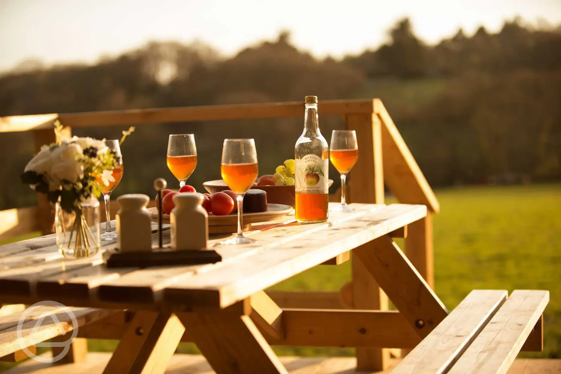 Safari tent outdoor seating area