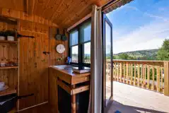 Shepherd's hut interior