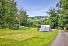 Tents on the non electric grass pitches 