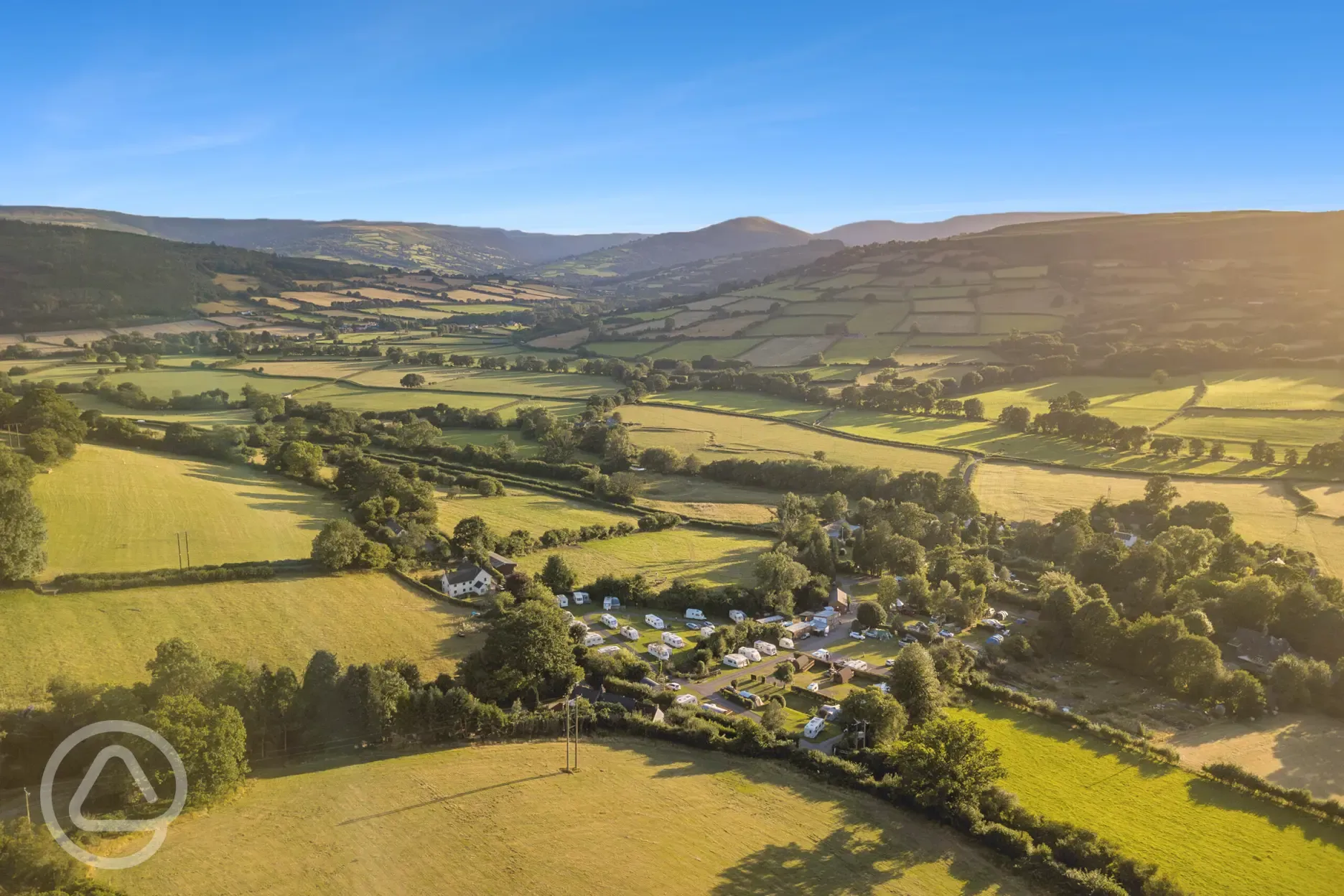 Aerial of campsite Aerial of campsite