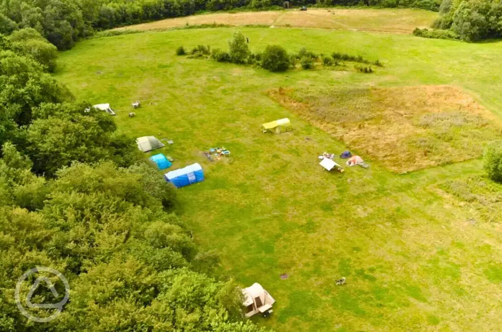 Aerial of the camping field