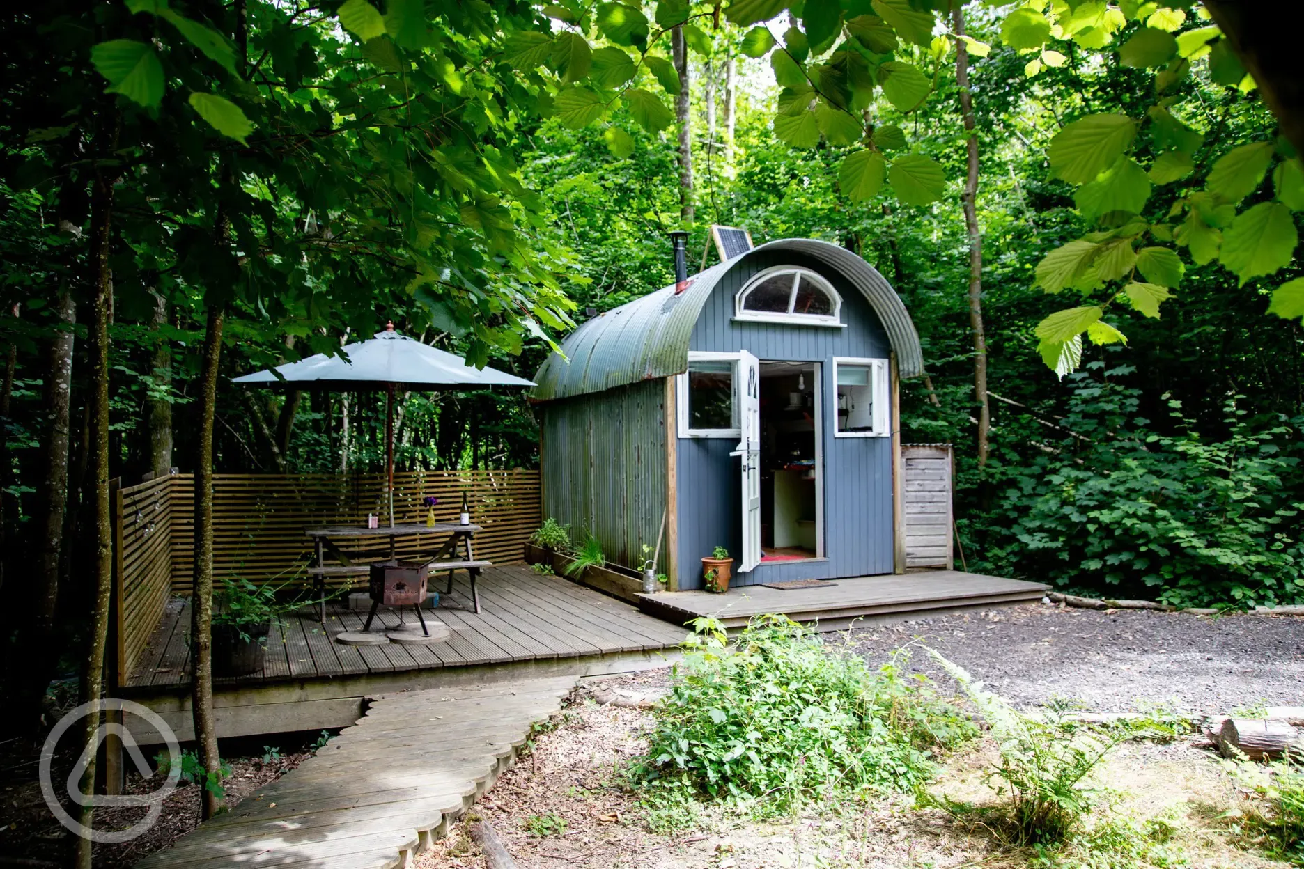 Shepherd's hut - out door wet room