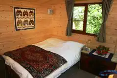 Glamping cabin interior 