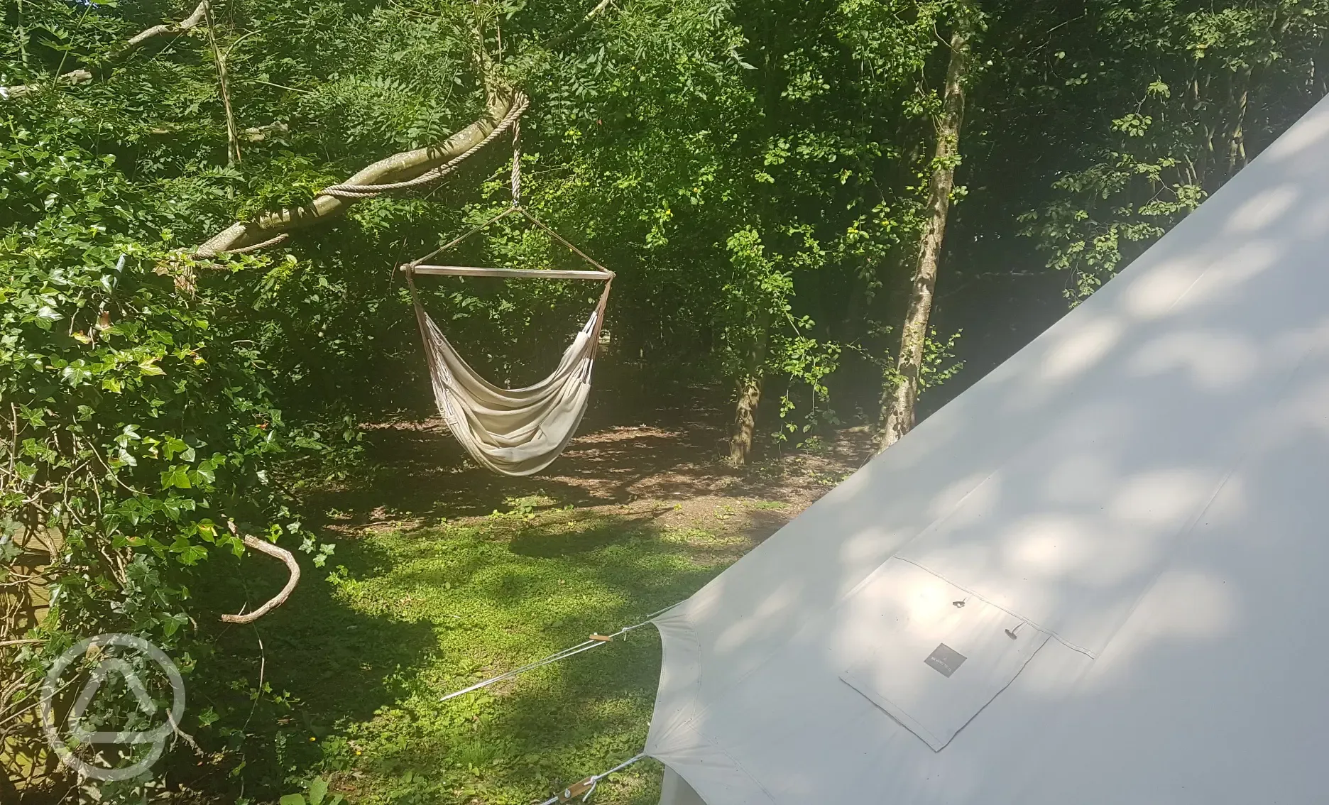 Hammock by the bell tent 