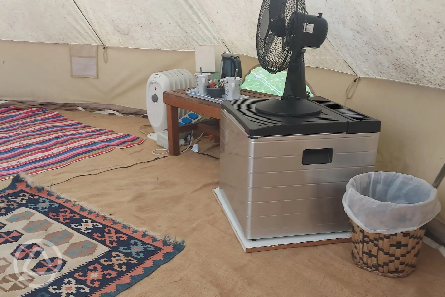 Bell tent interior