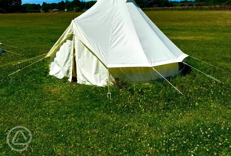 View of the unfurnished bell tent