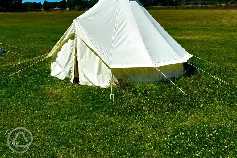 View of the unfurnished bell tent