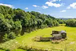 The Swaledale shepherd's hut with views over the River Eden
