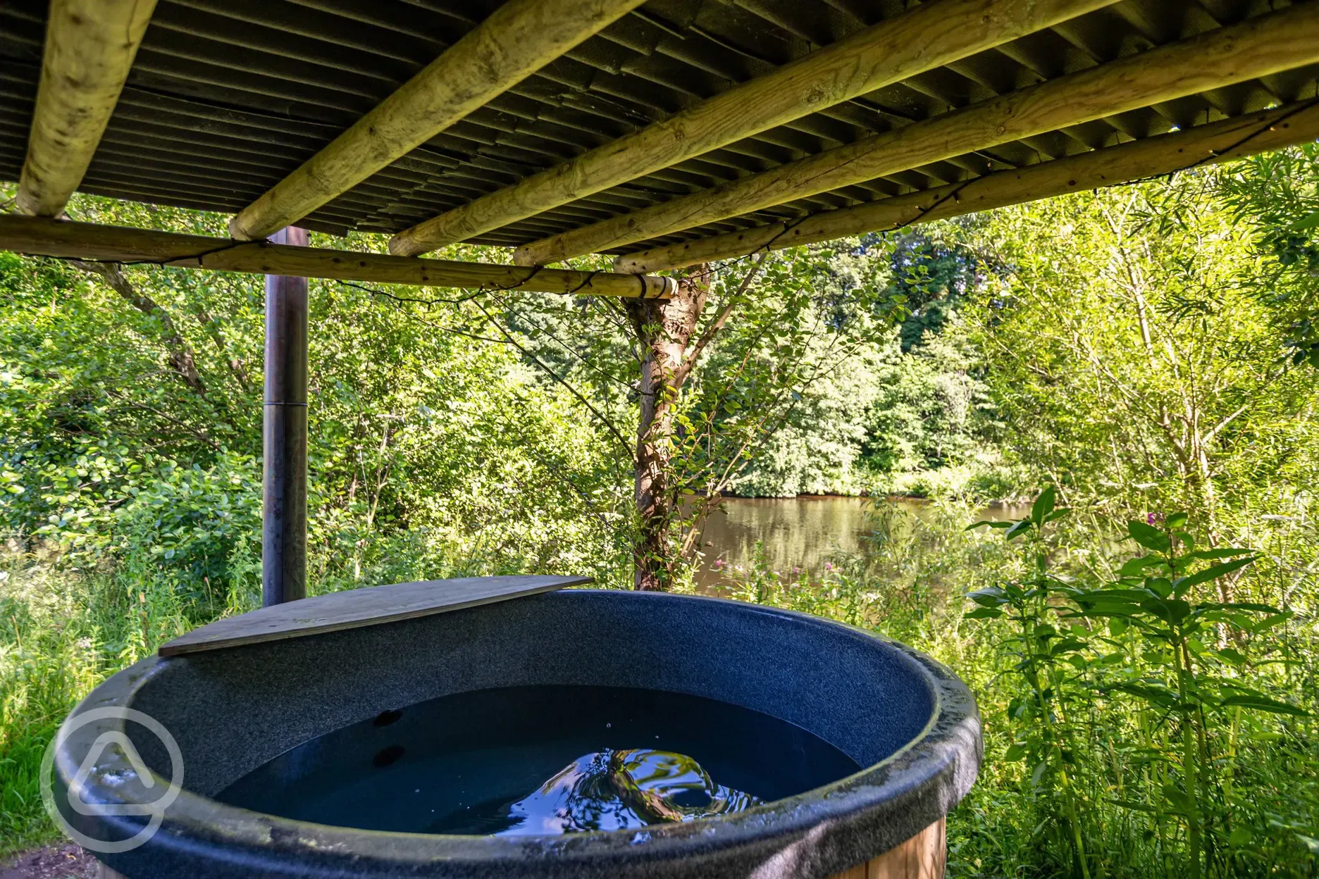The Herdwick shepherd's hut sheltered wood-fired hot tub