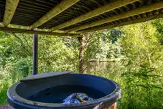 The Herdwick shepherd's hut sheltered wood-fired hot tub