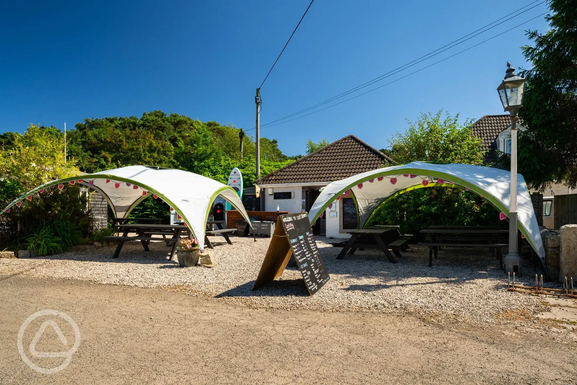 Onsite shop with outdoor seating
