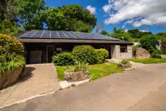 Facilities block with roof solar pannels