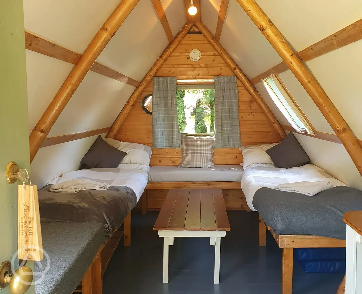 Wigwam original family camping pod interior